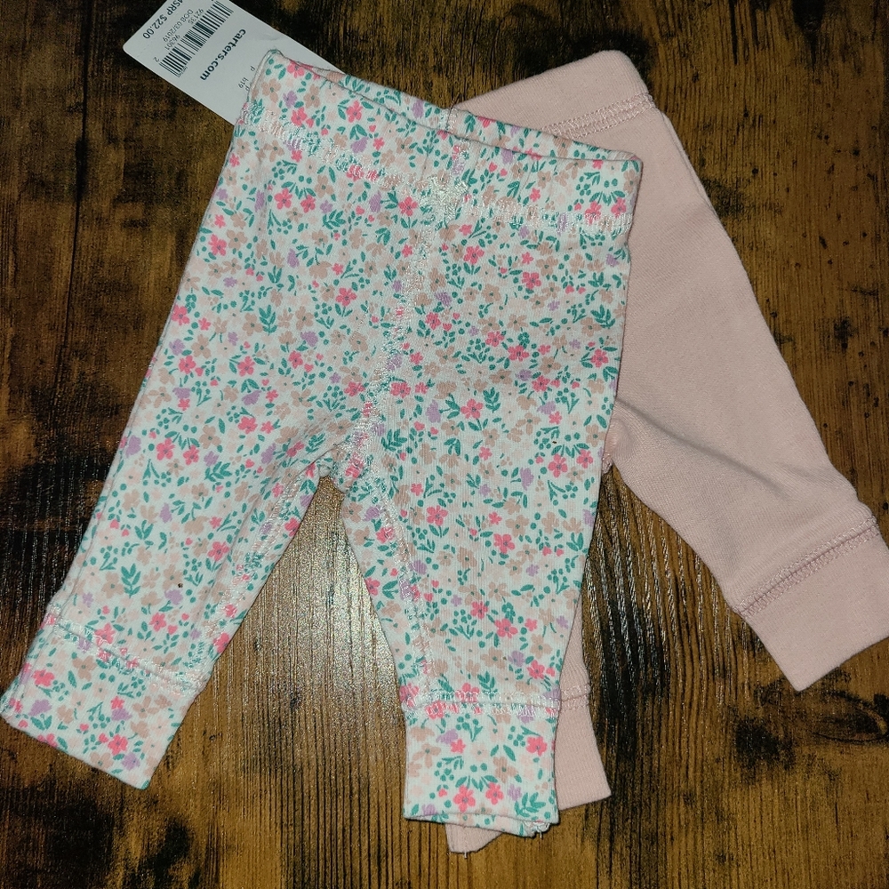 Carters preemie 2 piece pants/leggings NWT